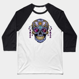 Bejeweled Skull #4 Baseball T-Shirt